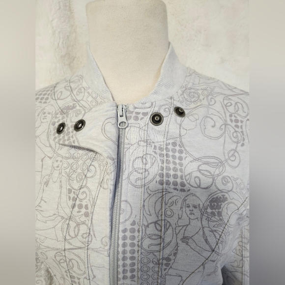 Lululemon RARE Vine Print Jacket Size 6 Yoga Poses Athletic Full Zip Fitness - Picture 11 of 12
